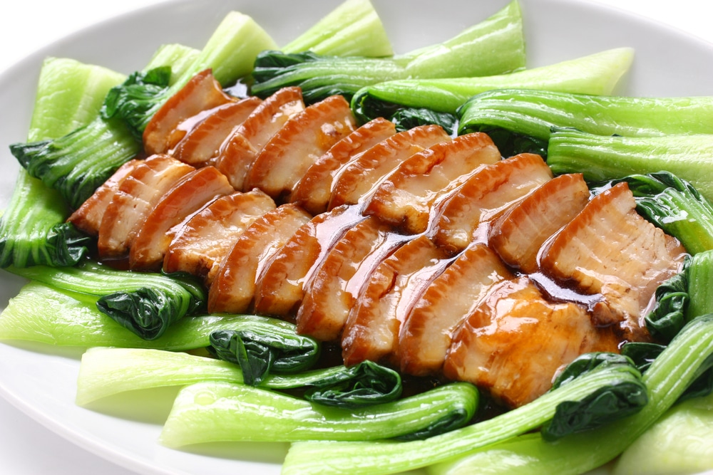 chinese braised pork with veggies