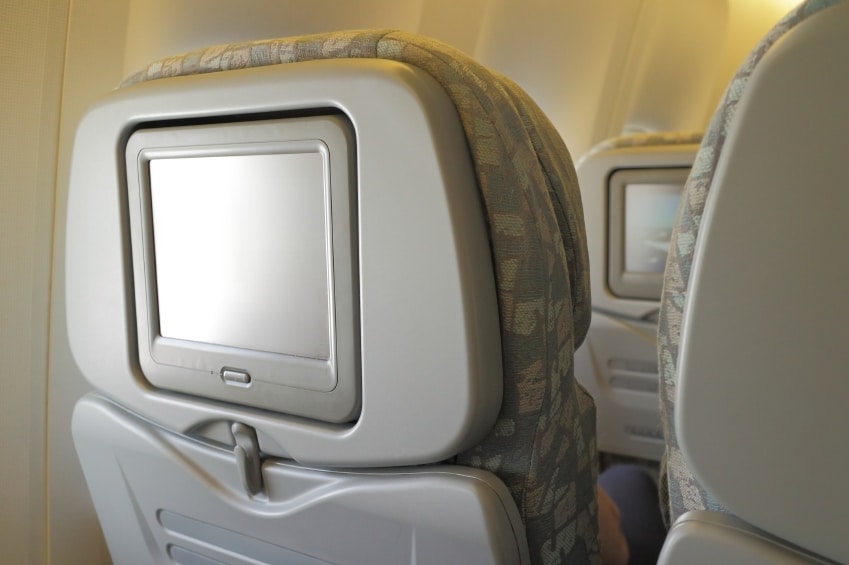 Screen In An Airplane
