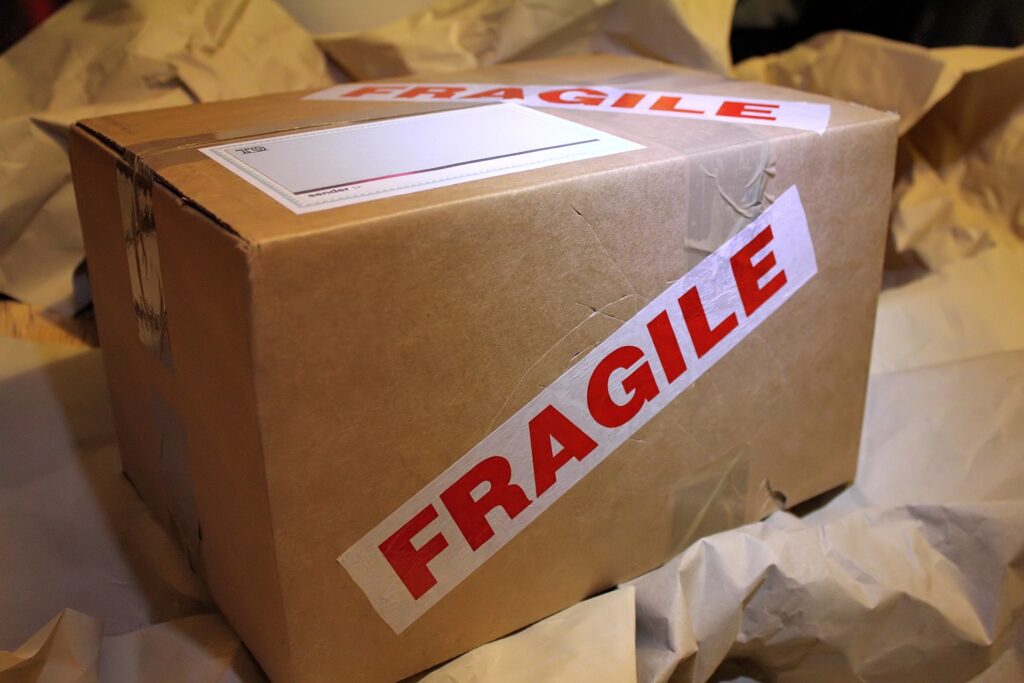 Box With Fragile Symbol