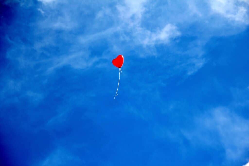 Heart Ballon On sky