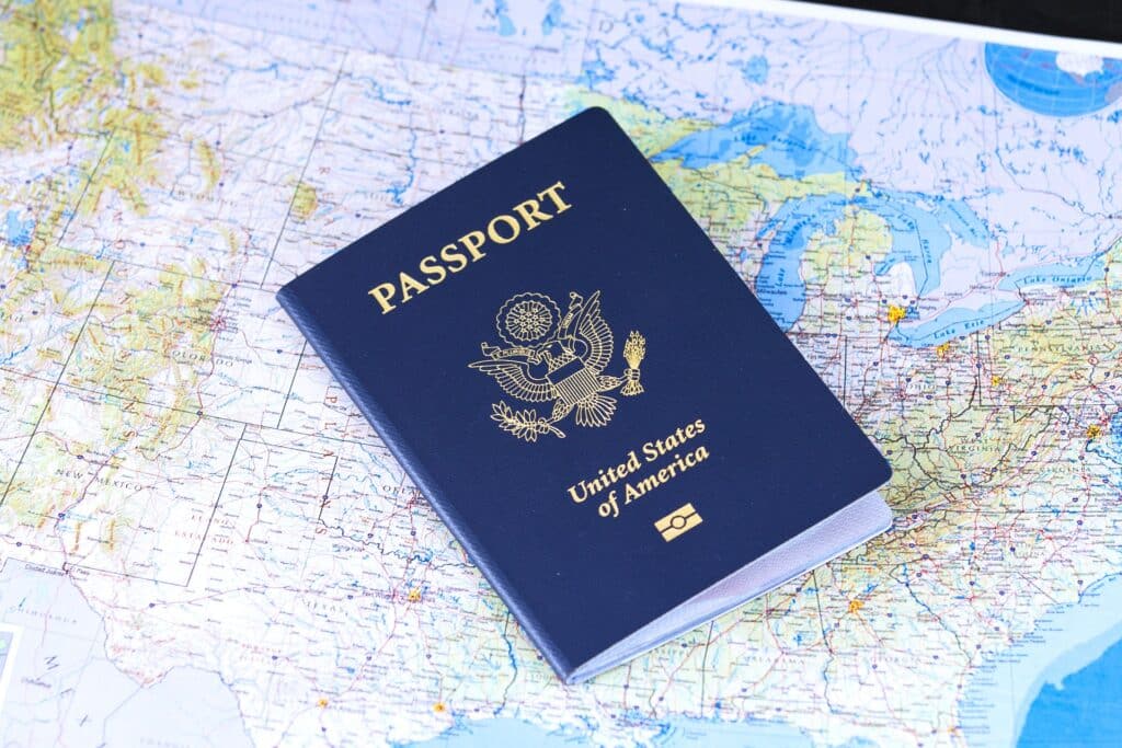 Passport Over Map