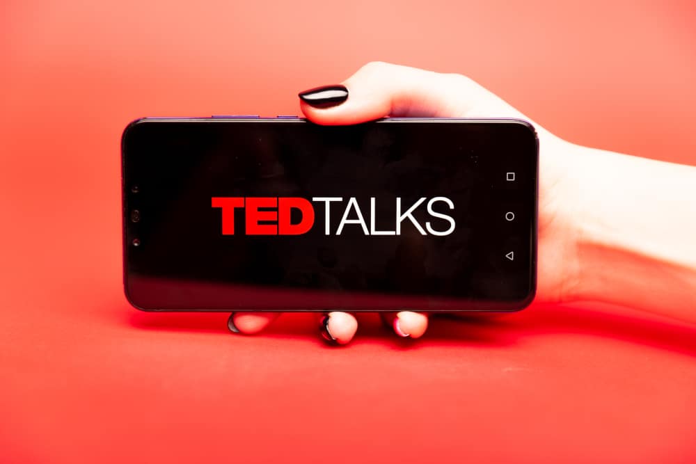 Ted Talks logo on mobile screen