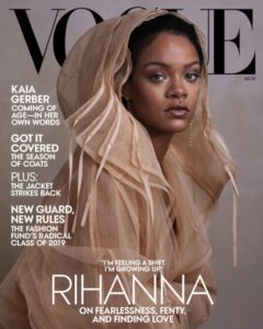 Vogue magazine cover with Rihanna