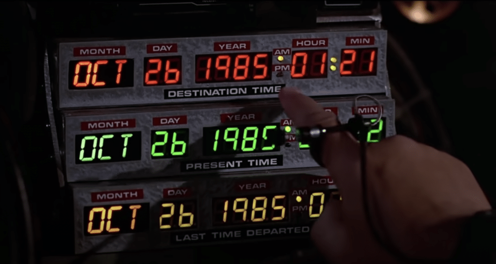 how to tell time in english (back to the future)