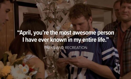 parks and recreation love scene