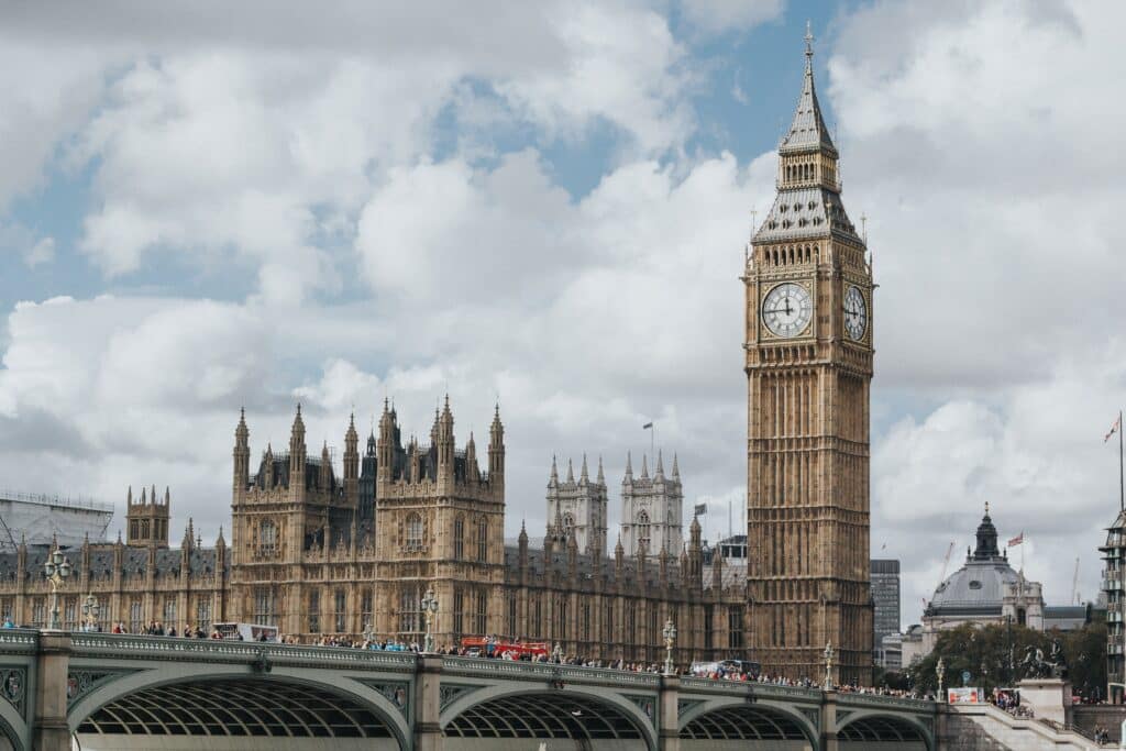 Parliament and Big Ben in London England