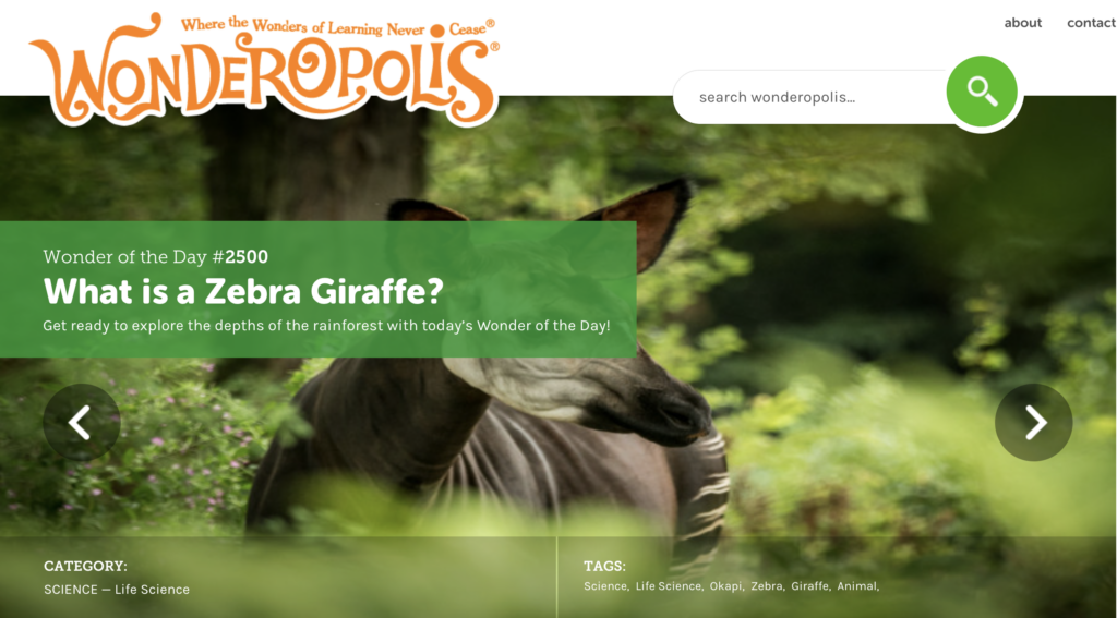 wonderopolis-website-screenshot