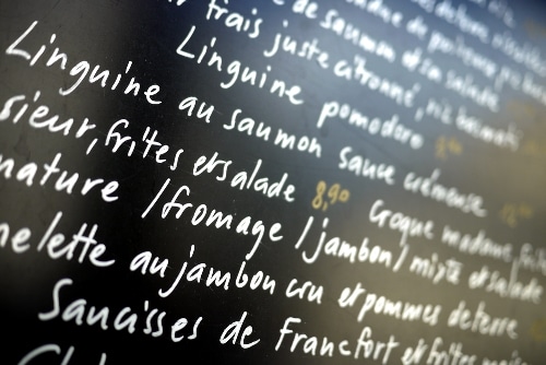 french restaurant vocabulary