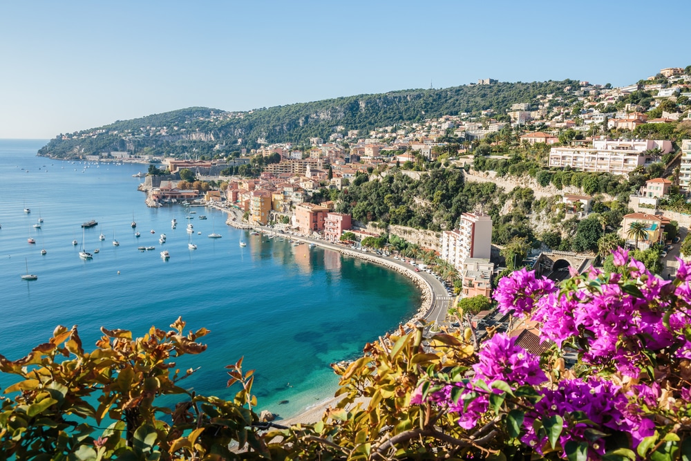 panoramic view of cote d'azur for travelers in france