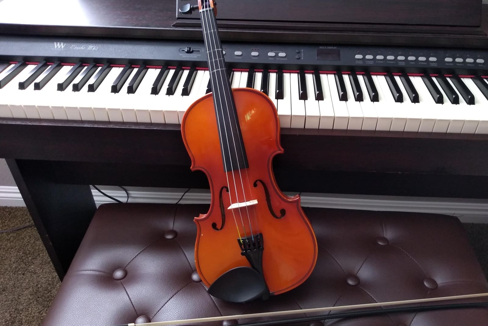 A violin and a piano