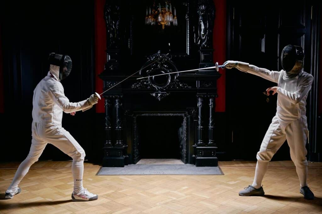 two-fencers-facing-each-other