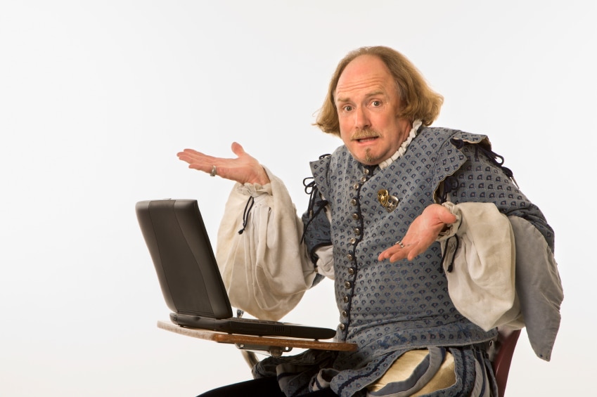 Shakespeare-using-laptop