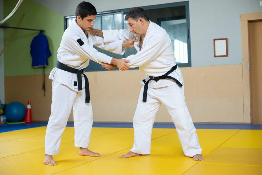 two german men doing judo