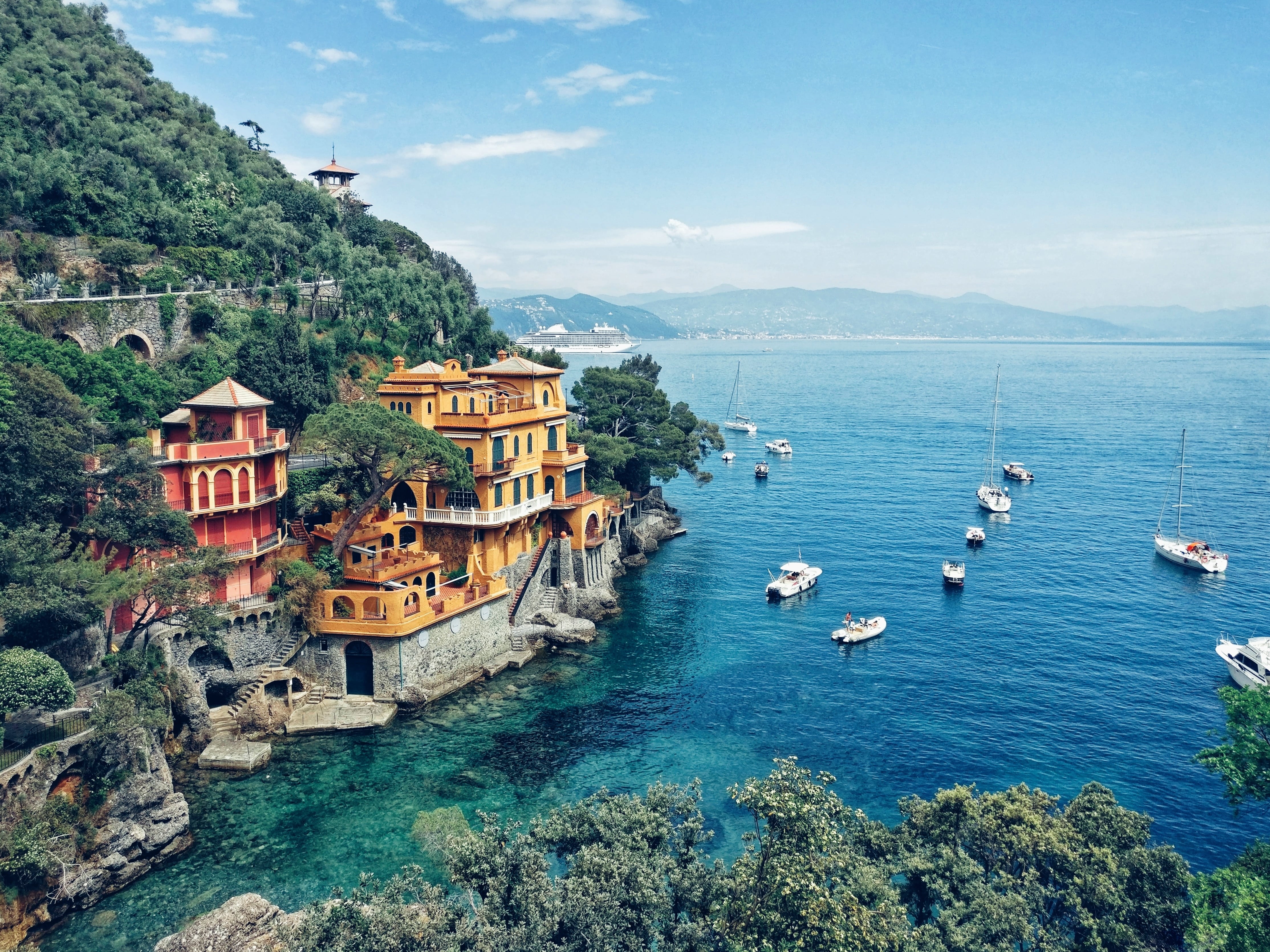 An Italian village on the sea