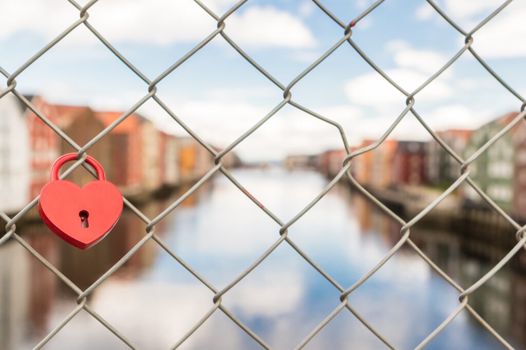 Photo by Jerome Dominici: https://www.pexels.com/photo/red-lock-in-gray-link-fence-612266/