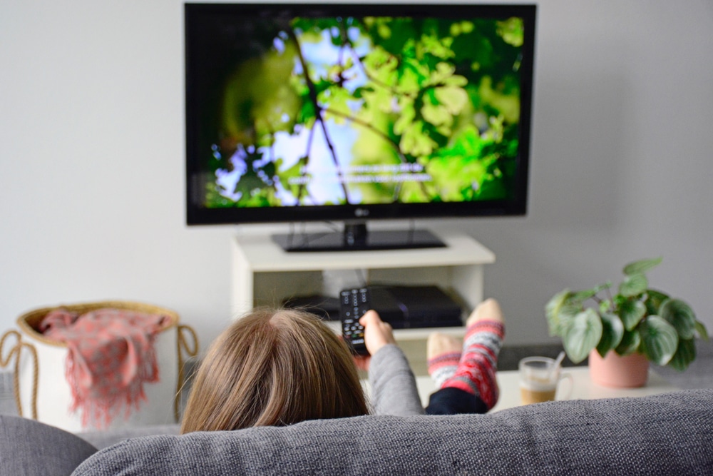 Young-woman-watching-TV