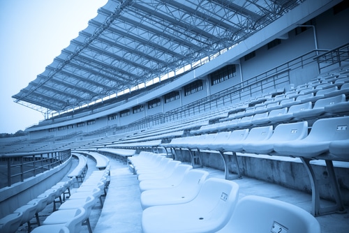 Seats at a stadium