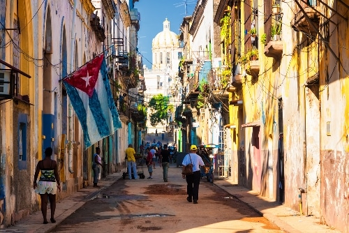 Havana street in Cuba