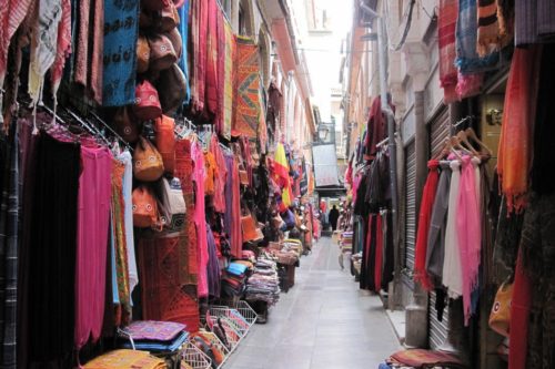 a-traditional-spanish-market-selling-clothes-and-different-types-of-fabric-and-goods
