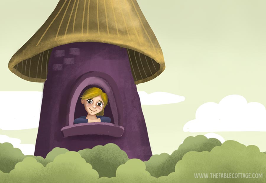 rapunzel in her tower