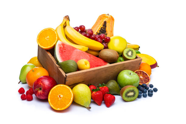 A box filled with fruit