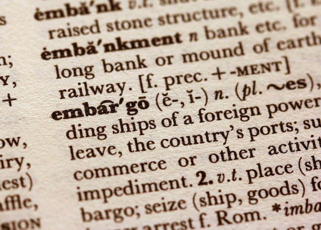 embargo-spanish-english-dictionary