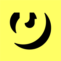 genius logo stylized sideways g yellow and black