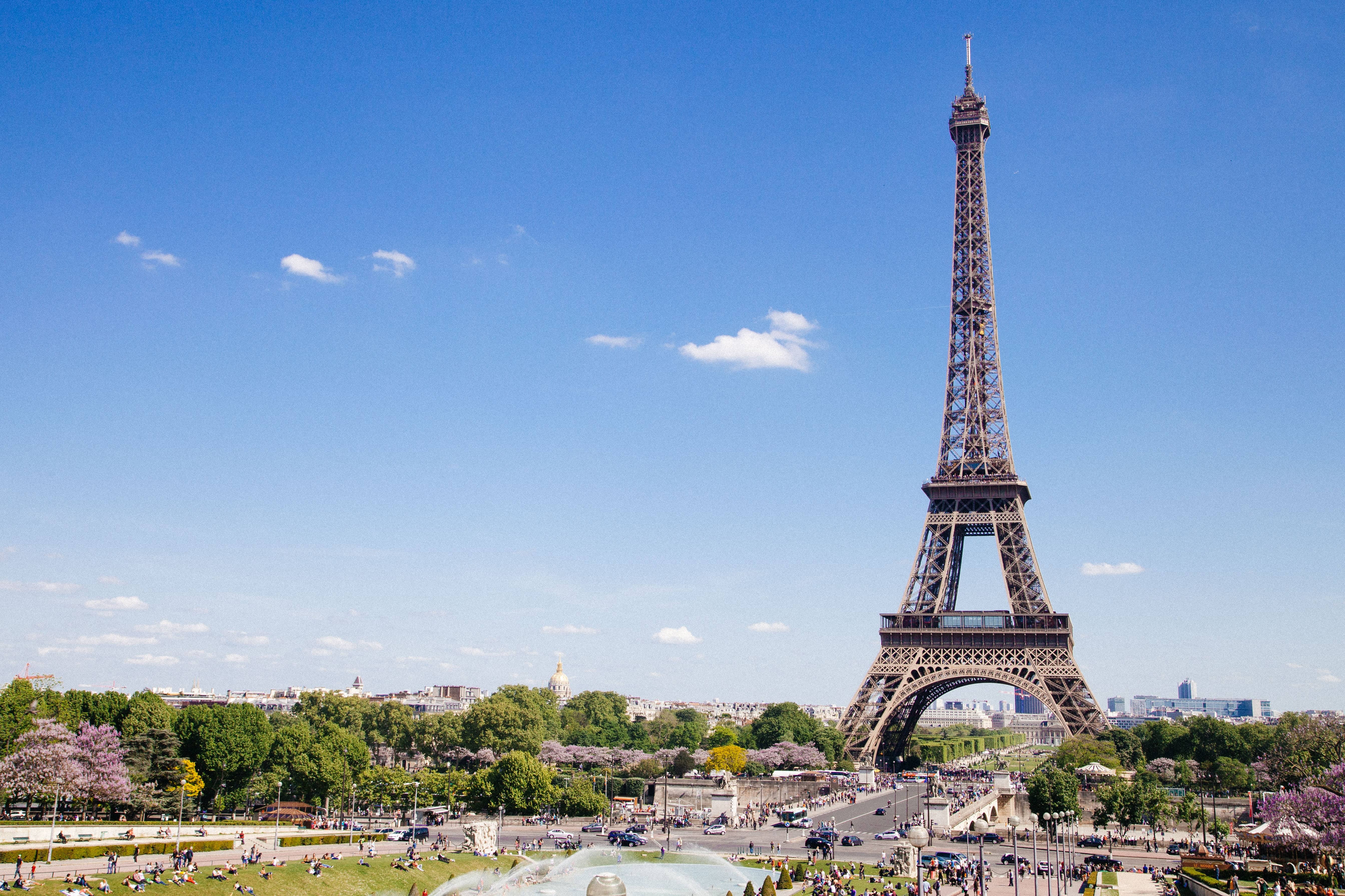Eiffel Tower standing over Paris, France