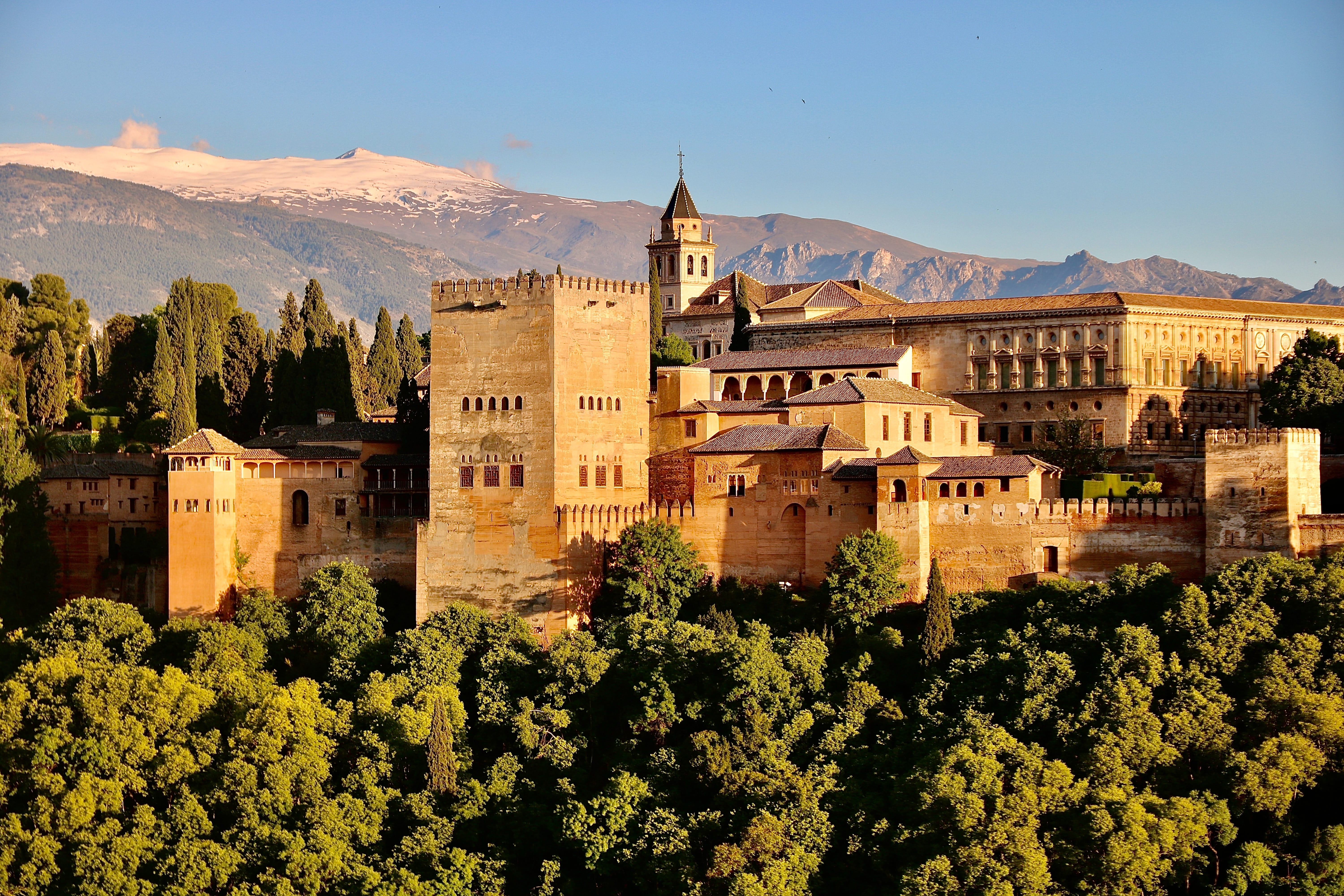 The Alhambra over Granada, Spain