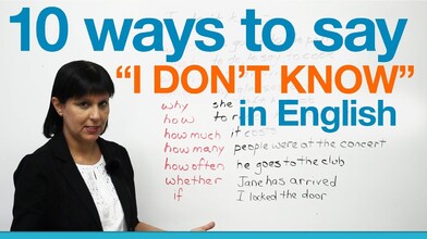 10 Ways to Say "I Don't Know" in English