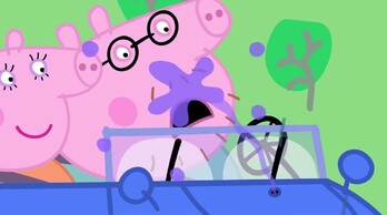 Peppa Pig y el coche azul