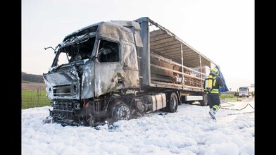 Truck Burns Out at Ansfelden!