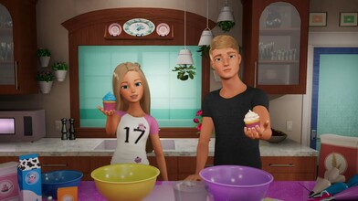 Baking Cupcakes with Barbie and Ken