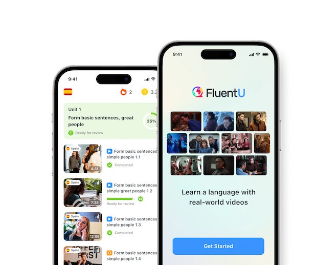Impara una nuova lingua con FluentU ovunque tu sia, in qualsiasi momento, online o offline